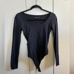 Abercrombie Black Scoop Neck Bodysuit